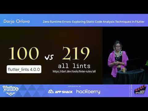 Zero runtime errors: Exploring Static Code Analysis techniques in Flutter - Darja Orlova