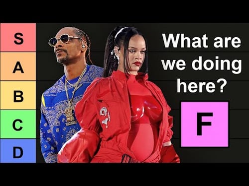 The Super Bowl Halftime Show Tier List