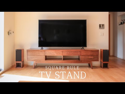 SQUARERULE FURNITURE - Making a Walnut Tv Stand With Drawers - Dovetail Joint