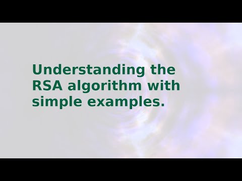 Understanding the RSA algorithm with simple explanation and examples.