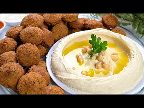 الطريقة الصحيحة لعمل فلافل مقرمشة وحمص كريمي ولذيذ! Flavorful Hummus and Crunchy Falafel Recipe
