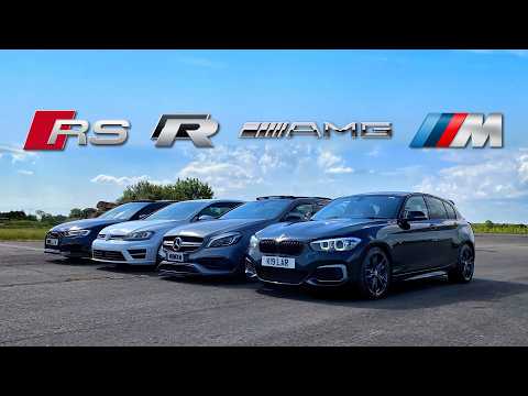 THE FASTEST TUNED HOT HATCH 3.. RS3 v M140i v GOLF R v A45 AMG