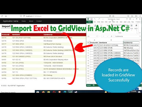 C# Tutorial | Import Excel to GridView in Asp.Net C# Easily
