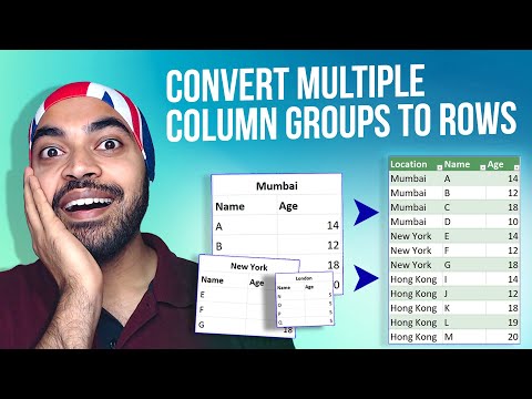 Convert Multiple Column Groups to Rows in Power Query