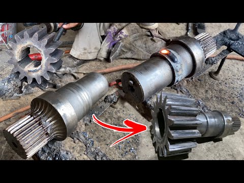 “Impossible Shaft Repair | Broken Heavy-Duty Gear Shaft Rebuilt by Hand”