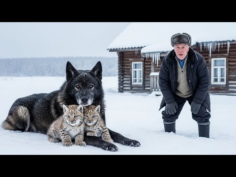 Его собака пропала в снежной буре — через 3 дня она вернулась с двумя рысятами