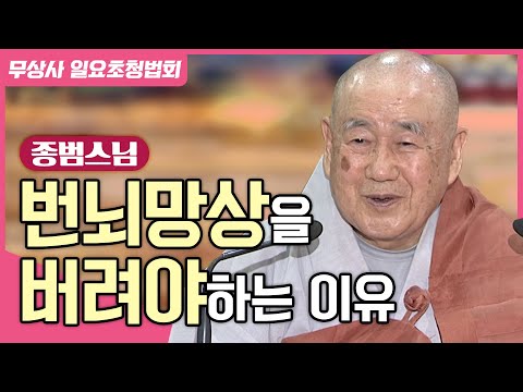 분별심과 번뇌망상을 버려야하는 이유 #종범스님 #무상사일요초청법회 905회 풀버전