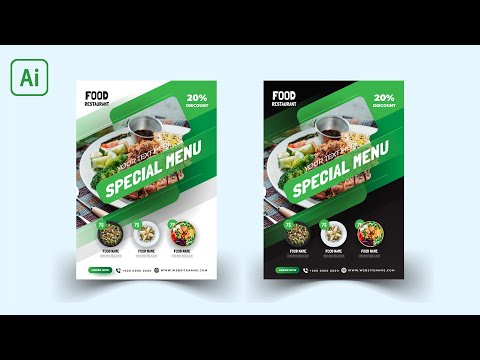 How to Make Food Flyer | Food Restaurant | Adobe Illustrator Tutorial