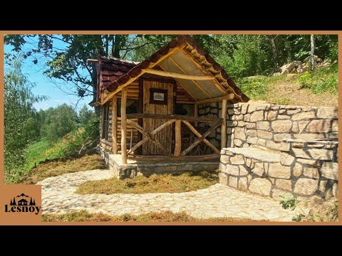 Do-it-yourself house on the mountain. Start to finish. Big movie