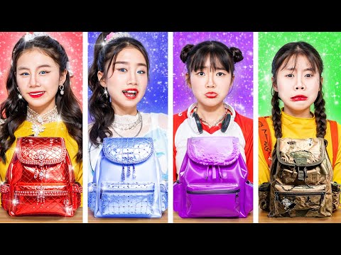 Poor Vs Rich Vs Giga Rich Student At School Dance Challenge!