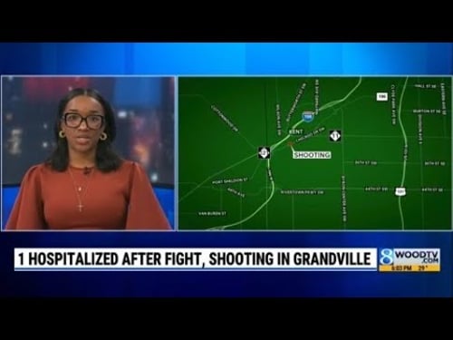 1 hospitalized after early morning fight, shooting in Grandville