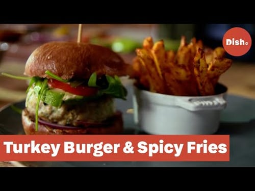 Guilt Free Turkey Burger with Spicy Fries Recipe