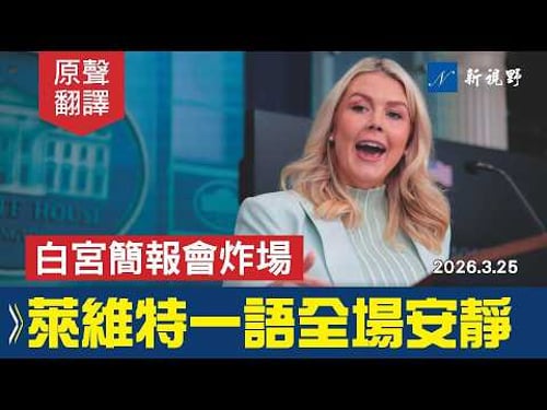 記者密集圍攻,萊維特真敢說,一句話讓全場安靜!#白宮簡報會 #萊維特 #伊朗 | 新視野 20260328