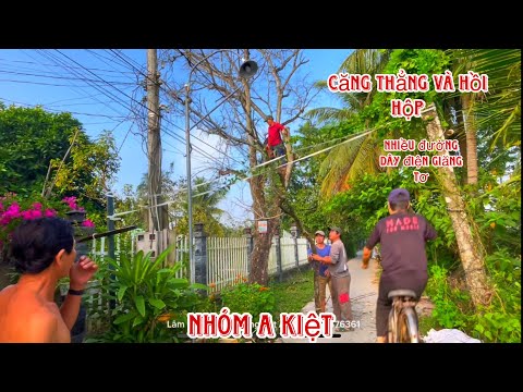 Cả xóm Mừng khi Nhóm A Kiệt leo Cưa Cây Me chết Khô bên đường sát hàng rào có nhiều đường dây điện