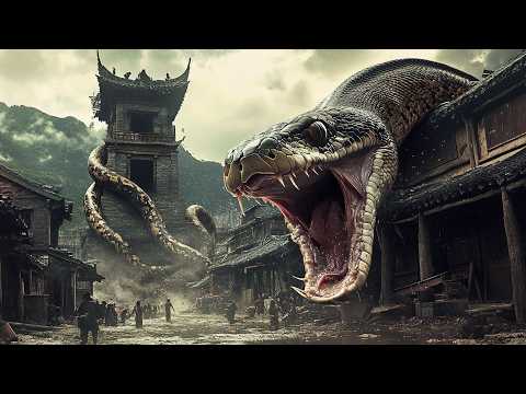 【2025 Newest Movies】Giant snake appears, villagers vanish! Man pursues python to save the village! 🐍
