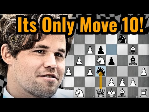 Magnus Carlsen Is NOT HUMAN!! Gives Up His Queen On Move 10 And Demolishes GM!