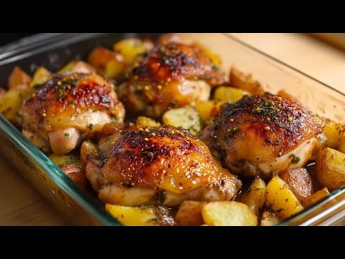 I've never eaten such delicious chicken with potatoes! Easy dinner recipe!