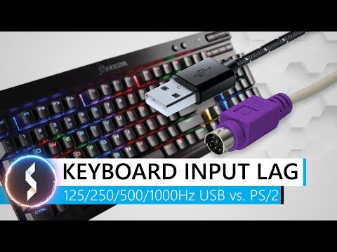 Keyboard Input Lag 125, 250, 500, 1000Hz USB vs. PS/2
