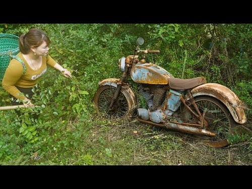 Lost Motorcycle Abandoned for Decades!! Can It Be Restored - Repair And Restoration Process