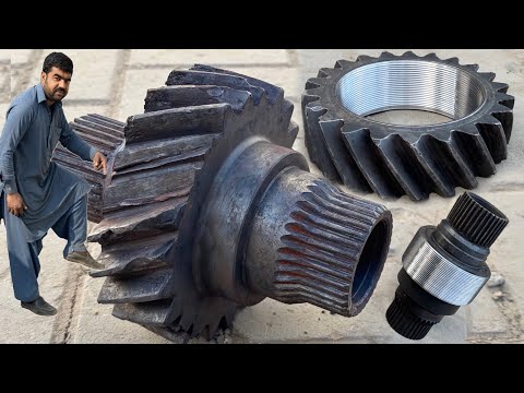 A Broken Direct Supply Dongfong Cylinderial Gear Replaced With Help of Threading Process…