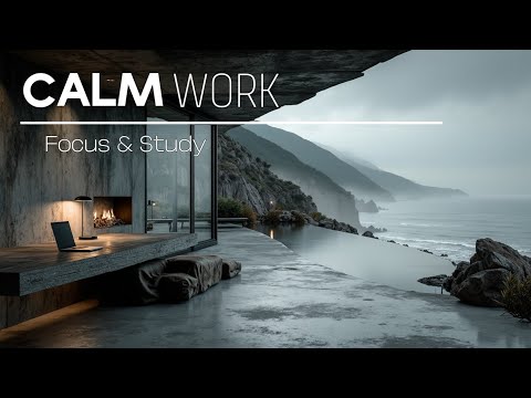 Fireplace & Ocean Ambience for Deep Work | Relaxing Study Music to Boost Focus & Calm Mind