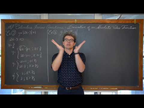 Derivative of Absolute Value Functions