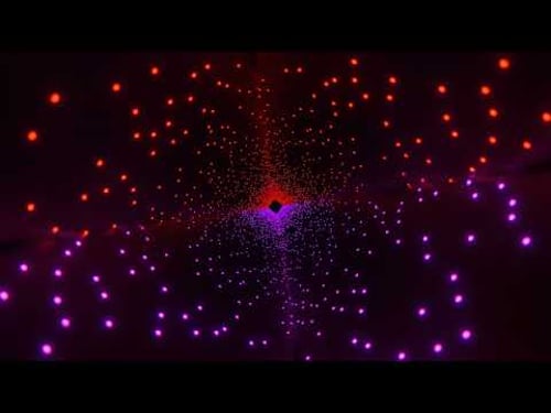 Abstract Background Video 4k VJ LOOP NEON Red Blue Bokeh Metallic Tunnel Calming Wallpaper