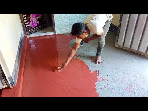 How Do You Make Red Colour Floor? | DIY Red Oxide Flooring.. Step by Step!