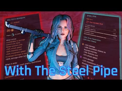 How I Became A Night City Legend Using the Steel Pipe!? (Cyberpunk 2077)