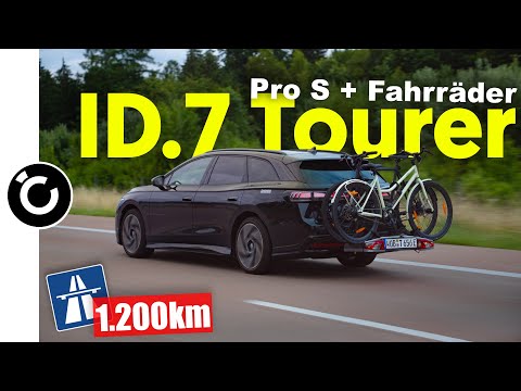 VW ID.7 Tourer Langstrecke - wie gut schlägt sich der GROSSE AKKU mit Fahrradträger?