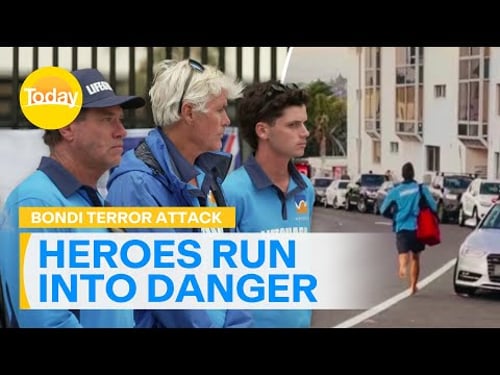 Brave surf lifesavers run towards Bondi Beach gunfire | Today Show Australia