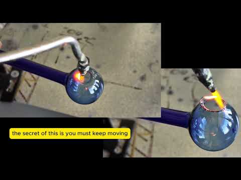 HHO hole opening in small glass boiling flasks