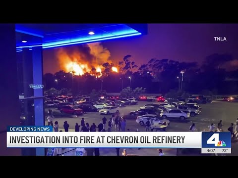 Chevron oil refinery fire extinguished after burning for hours in El Segundo