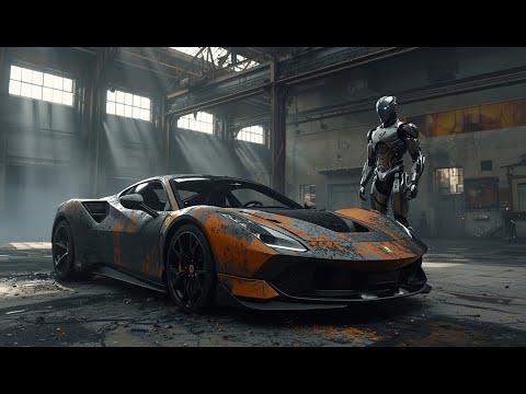 ASMR Car Restoration! Beautiful Cyborg Girl Fixes Burnt 2024 Ferrari