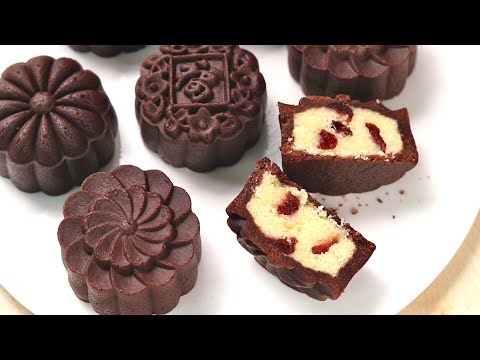 Chocolate Coconut Cranberry Mooncakes(A formula that will never fail!) | Cong Cooking
