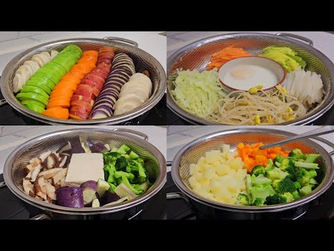 채소찜 이렇게 먹고 뱃살이 쏙 들어갔어요!! 2주만 먹어도 염증은 줄여주고 피부가 환해져요 (ft.채소찜 5가지 몰아보기)