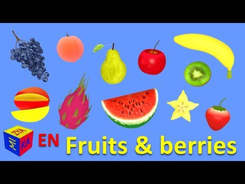 Learn fruits and berries for kids – educational cartoon for babies and toddlers