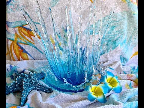 #966 Resin 'SPLASH' Free Form Drip Bowl Sculpture