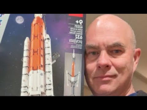 Building the new LEGO rocket.