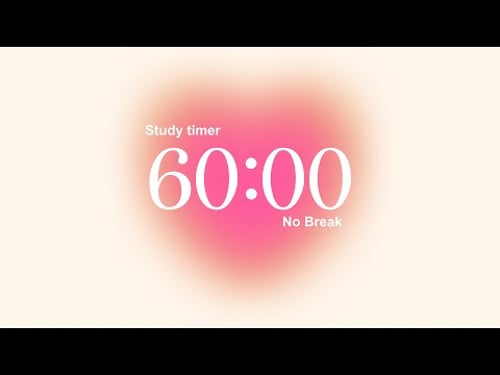 1-Hour Pink & Orange Aura Study Timer | No Breaks, No Music | Deep Focus ā³āØ
