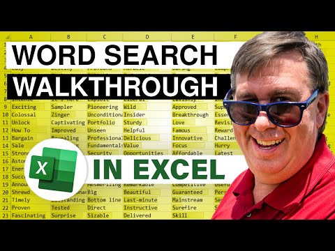 Excel - Solving Word Search With Excel (FMWC) - Episode 2439