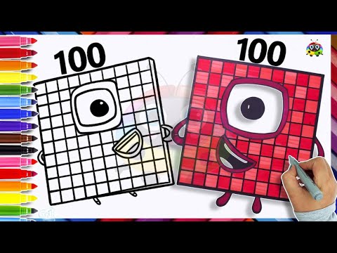 Numberblocks 100 To 500 Drawing & Coloring For Kids | Learn How To Draw Numberblock Easy | Art Start