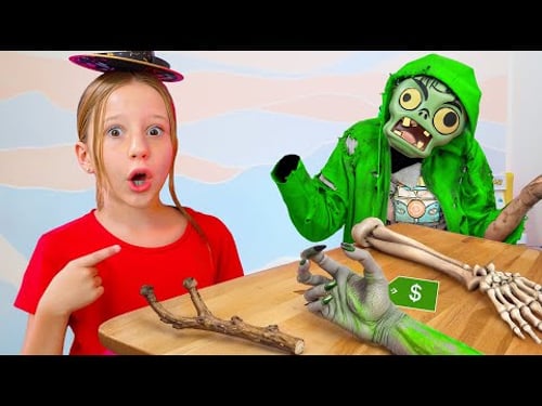 Nastya Çocuklar İçin Ürkütücü Bir Cadılar Bayramı Mağazası Açtı