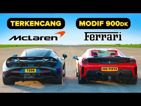 McLaren TERKENCANG di dunia v Ferrari 488 Pista modif: DRAG RACE