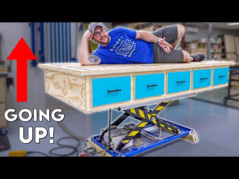 This Lift Top Workbench is a GAME CHANGER for Woodworking