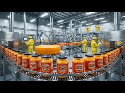 Inside the Largest Modern Cheddar Cheese Powder Factory You've Never Seen Before (Full Process)