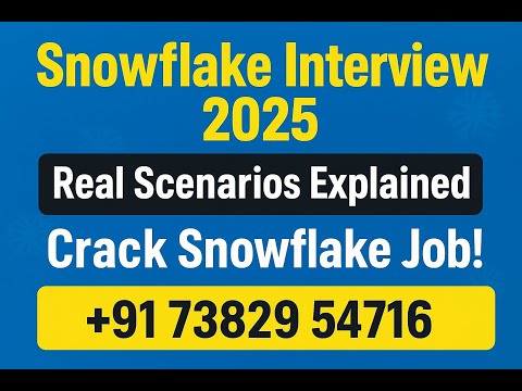 Snowflake Real-Time Interview Questions 2025