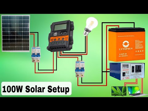 DIY 100w Solar Setup For Beginners Simple and Easy