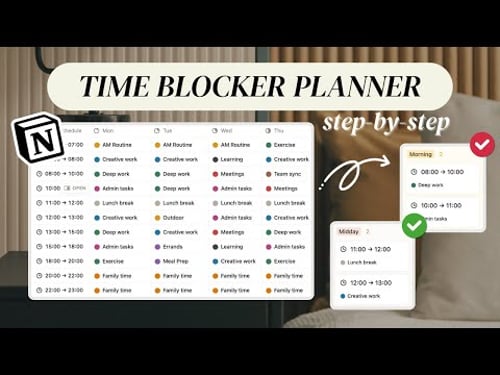 Build a Notion Time Blocker for Maximum Productivity + Free Template | Best Tutorial for Beginners