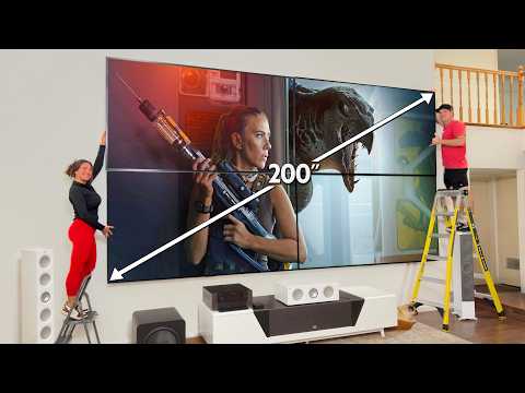 Creating a 200" Mega Screen from 4 TVs - Ultimate DIY 😮